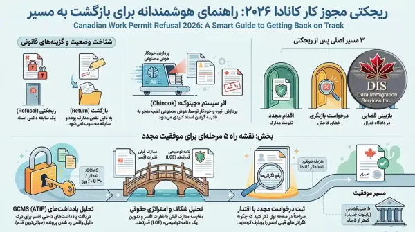 ریجکتی مجوز کار کانادا اینفوگرافی