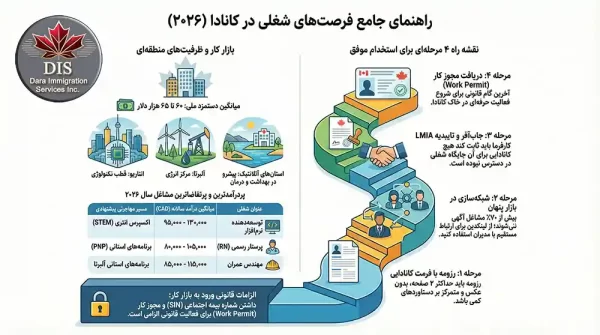 فرصت‌های شغلی در کانادا اینفوگرافی