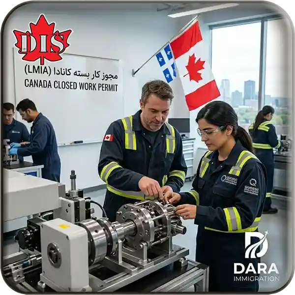 مجوز کار بسته کانادا تصویر راهنما